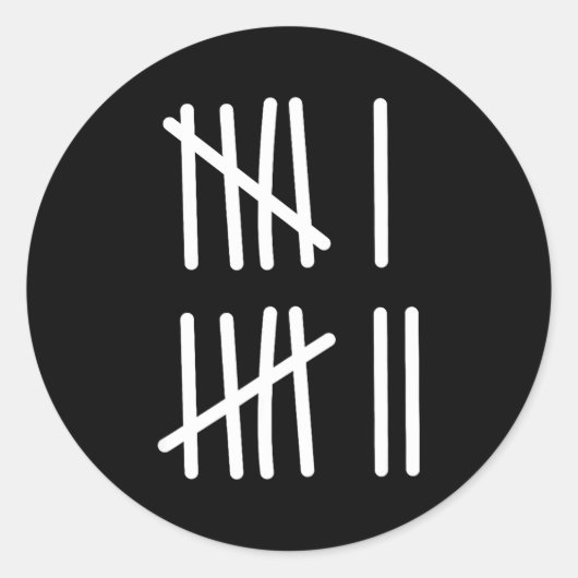 Funny Six Seven 67 Meme Tally Marks 6 7 Numbers Ki ラウンドシール (正面)