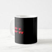 Funny Six Seven 67 Meme Valentines Tally Marks 6 7 コーヒーマグカップ (正面左)