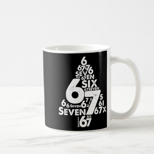 Funny Six Seven 6 7 Christmas Tree Meme Christmas  コーヒーマグカップ (右)