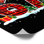 Funny Six Seven 6 7 Meme 67 Christmas Red Plaid Xm ポスター (角)