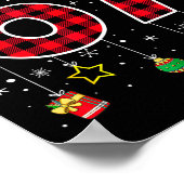 Funny Six Seven 6 7 Meme 67 Christmas Red Plaid Xm ポスター (角)