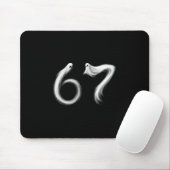 Funny Six Seven 6 7 Meme 67 Design Ghost Halloween マウスパッド (マウス)