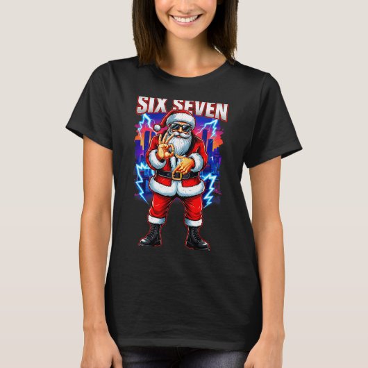 Funny Six Seven 6 7 Meme 67 Santa Christmas Men Bo Tシャツ (正面)