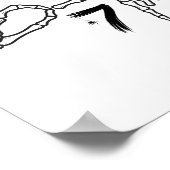 Funny Six Seven 6 7 Meme 67 Skeleton Hand Hallowee ポスター (角)