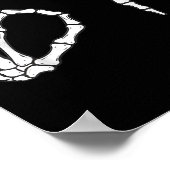 Funny Six Seven 6 7 Meme 67 Skeleton Hand Hallowee ポスター (角)