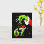 Funny Six Seven 6 7 Meme 67 Xmas Hand Christmas Co カード (黄色い花)