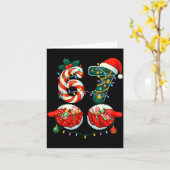 Funny Six Seven 6 7 Meme Christmas Family Xmas San カード (黄色い花)