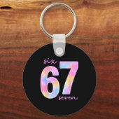 Funny Six Seven 6 7 Meme Gen Alpha Slang 67 Kids G キーホルダー (正面)