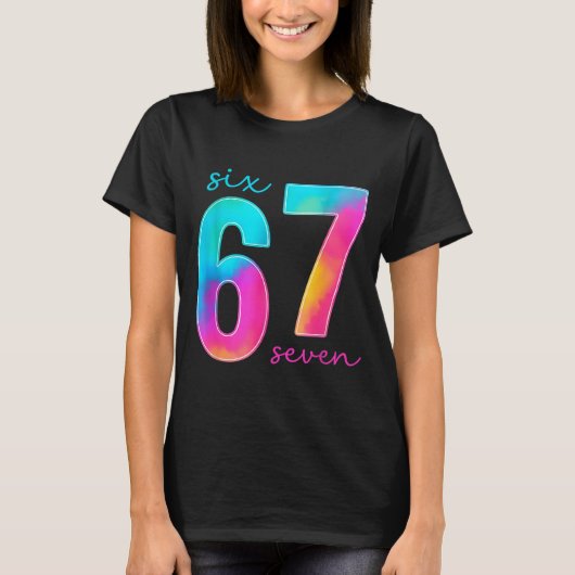 Funny Six Seven 6 7 Meme Gen Alpha Slang 67 Kids  Tシャツ (正面)