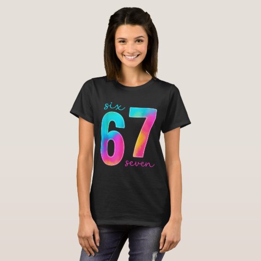 Funny Six Seven 6 7 Meme Gen Alpha Slang 67 Kids  Tシャツ (正面フル)