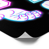 Funny Six Seven 6 7 Meme Gen Alpha Slang 6 7 Glowi ポスター (角)