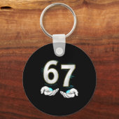 Funny Six Seven 6 7 Meme Gen Alpha Slang 6 7 Hands キーホルダー (正面)