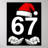 Funny Six Seven 6 7 Meme Gen Alpha Slang Christmas ポスター (正面)