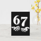 Funny Six Seven 6 7 Meme Men Women Kids  カード (黄色い花)