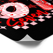 Funny Six Seven 6 7 Meme Men Women Kids Valentine  ポスター (角)