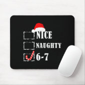 Funny Six Seven 6-7 Meme Nice Naughty 67 Christmas マウスパッド (マウス)
