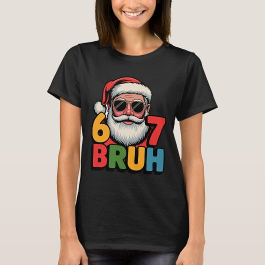 Funny Six Seven 6 7 Meme Santa Christmas Men Boys  Tシャツ (正面)