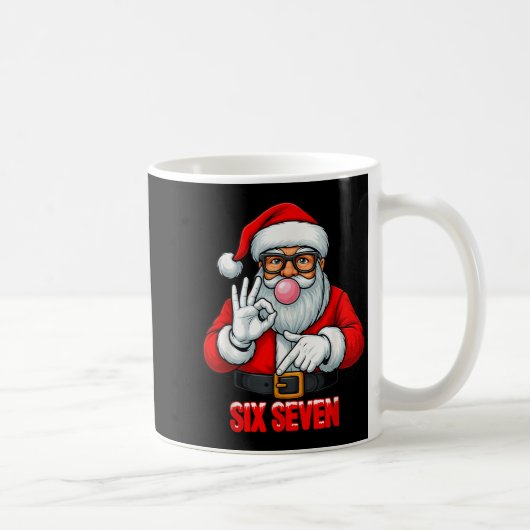 Funny Six Seven 6 7 Meme Santa Christmas Shirt Men コーヒーマグカップ (右)