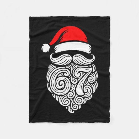 Funny Six Seven 6 7 Meme Santa Christmas Shirt Men フリースブランケット (正面)