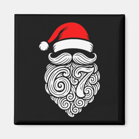 Funny Six Seven 6 7 Meme Santa Christmas Shirt Men マグネット (正面)