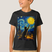 Funny Six Seven 6 7 Meme Starry Night Van Gogh Bla Tシャツ (正面)