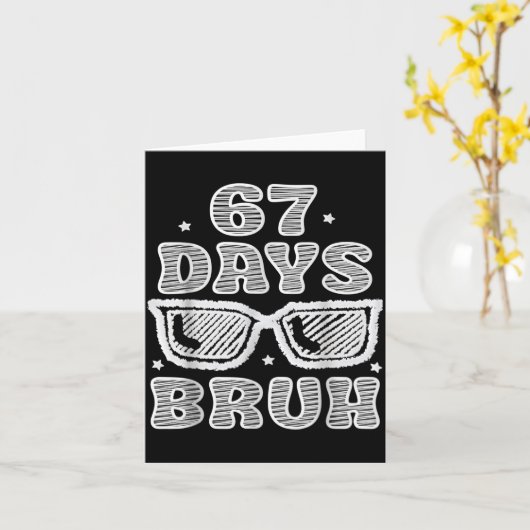 Funny Six Seven 6 7 Meme Teacher 67 Days Bruh Sung カード (黄色い花)