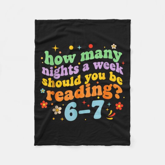 Funny Six Seven 6 7 Meme Teacher Design Reading 6- フリースブランケット (正面)