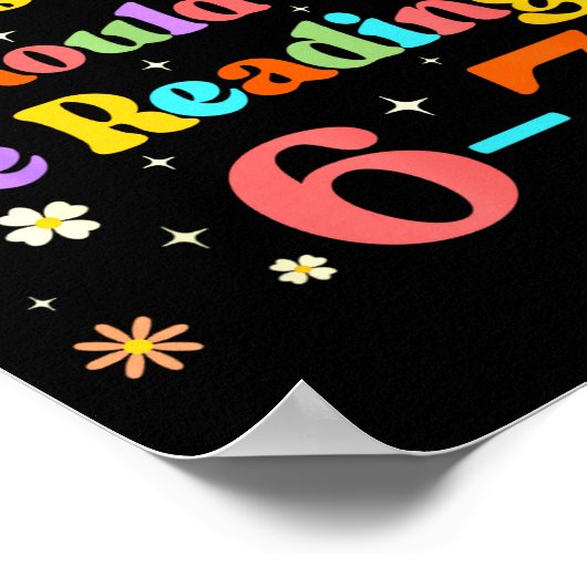 Funny Six Seven 6 7 Meme Teacher Design Reading 6- ポスター (角)