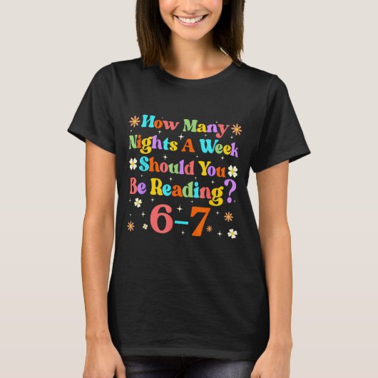 Funny Six Seven 6 7 Meme Teacher Design Reading 6- Tシャツ (正面)