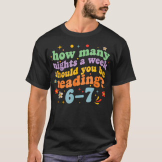 Funny Six Seven 6 7 Meme Teacher Design Reading 6- Tシャツ