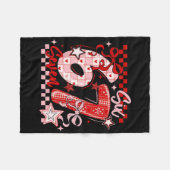 Funny Six Seven 6 7 Meme Valentine Girl  フリースブランケット (正面(横))