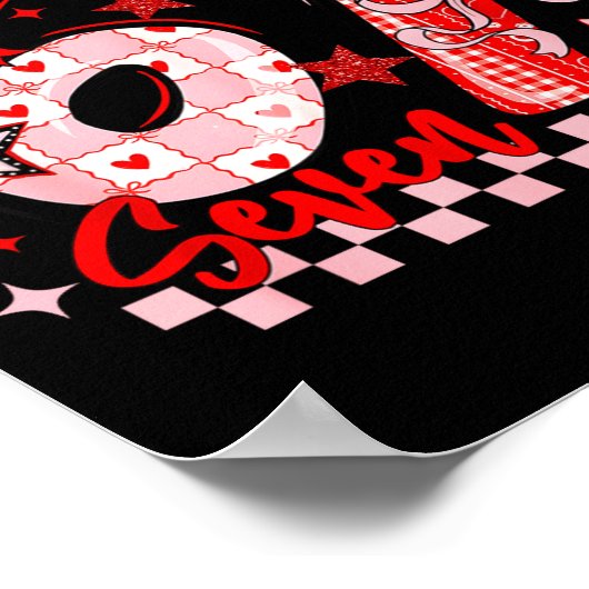 Funny Six Seven 6 7 Meme Valentine Girl  ポスター (角)