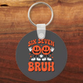 Funny Six Seven 6 7 Meme Valentine Hearts Valentin キーホルダー (正面)