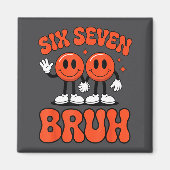 Funny Six Seven 6 7 Meme Valentine Hearts Valentin マグネット (正面)