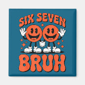 Funny Six Seven 6 7 Meme Valentine Hearts Valentin マグネット (正面)