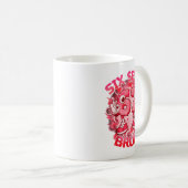 Funny Six Seven Bruh 67 Brainrot Meme Valentine's  コーヒーマグカップ (正面右)