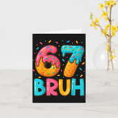 Funny Six Seven Bruh 67 Ice Cream Drip Men Boys Ki カード (黄色い花)