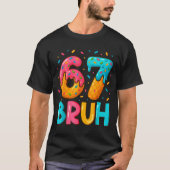Funny Six Seven Bruh 67 Ice Cream Drip Men Boys Ki Tシャツ (正面)