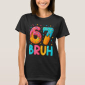 Funny Six Seven Bruh 67 Ice Cream Drip Men Boys Ki Tシャツ (正面)