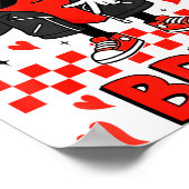 Funny Six Seven Bruh 6 7 Meme Valentines Heart Boy ポスター (角)