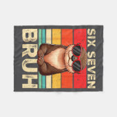Funny Six Seven Bruh 6 7 Otter Meme Kids Boys Men  フリースブランケット (正面(横))