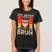 Funny Six Seven Bruh 6 7 Otter Meme Kids Boys Men  Tシャツ (正面)