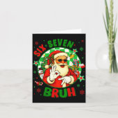 Funny Six Seven Bruh Santa Meme 67 Christmas Boy G カード (正面)