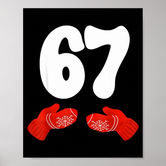 Funny Six Seven Christmas Pajamas Meme Gen Alpha 6 ポスター (正面)