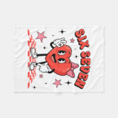 Funny Six Seven Cute Heart 67 Meme Valentine Kids  フリースブランケット (正面(横))