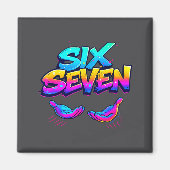 Funny Six Seven Design Graphic 67 6 7 Meme Hands G マグネット (正面)