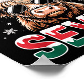 Funny Six Seven Highland Cow Christmas 67 Cool Xma ポスター (角)