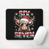 Funny Six Seven Highland Cow Christmas 67 Cool Xma マウスパッド (マウス)