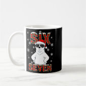 Funny Six Seven Lar Bear Christmas 67 Santa Hat Wi コーヒーマグカップ (左)