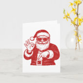 Funny Six Seven Meme 67 Christmas Brainrot Santa C カード (黄色い花)